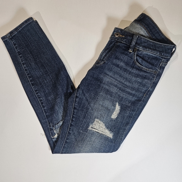 Lucky Brand Womens Jeans Size 2/26 Lolita Skinny Low‎ Rise Distressed 90s Denim - Picture 1 of 12